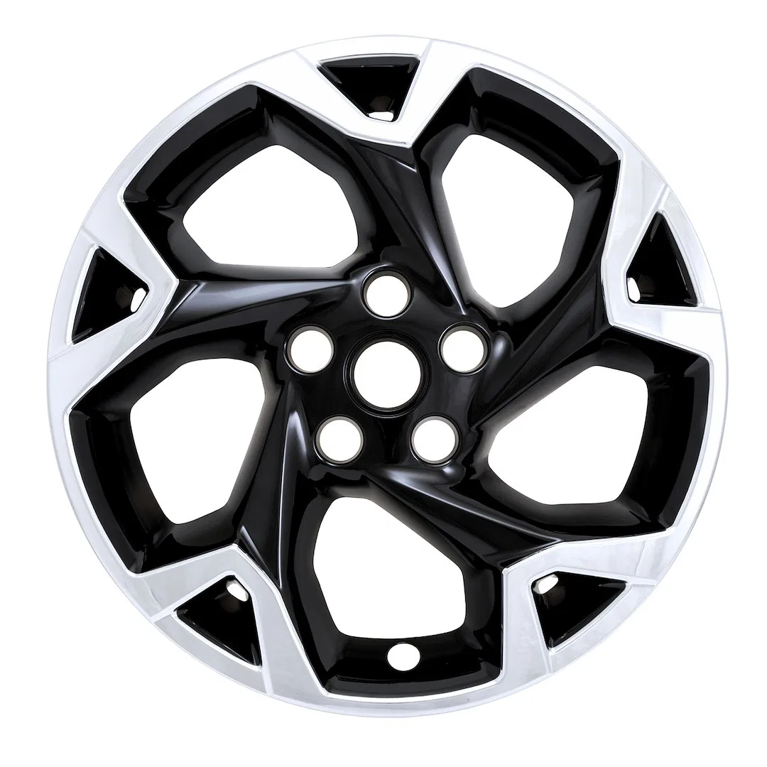 IMP509XBLK – COAST2COAST Wheel Skin, 17 Inch 5 Y Spokes Snap-On Chrome Plated/ Painted Gloss Black ABS Plastic Not Co...